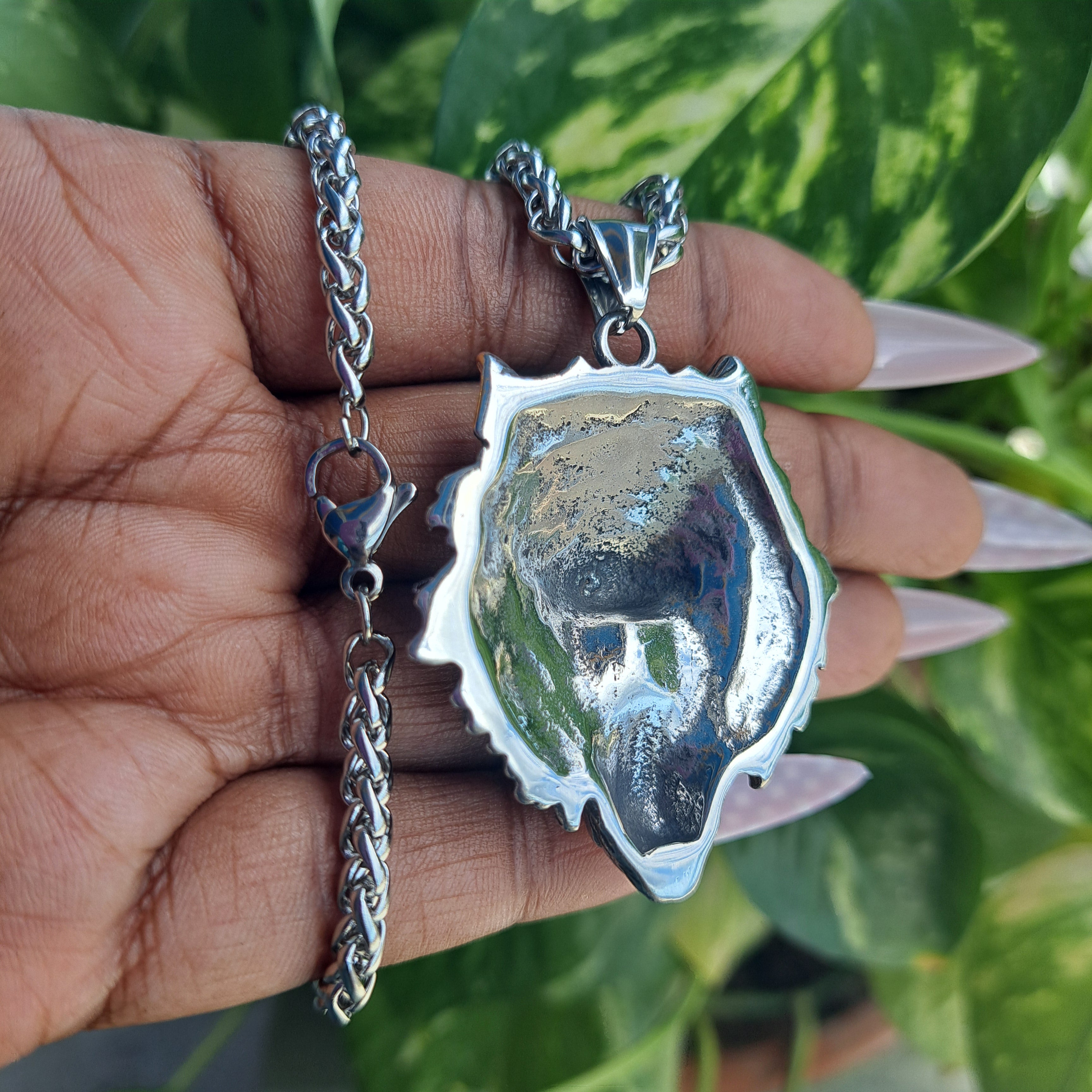 Viking Wolf Stainless Steel Necklace_Pattern