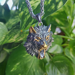 Viking Wolf Stainless Steel Necklace_Pattern