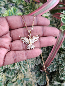 Phoenix Rhinestones Stainless Steel Necklace