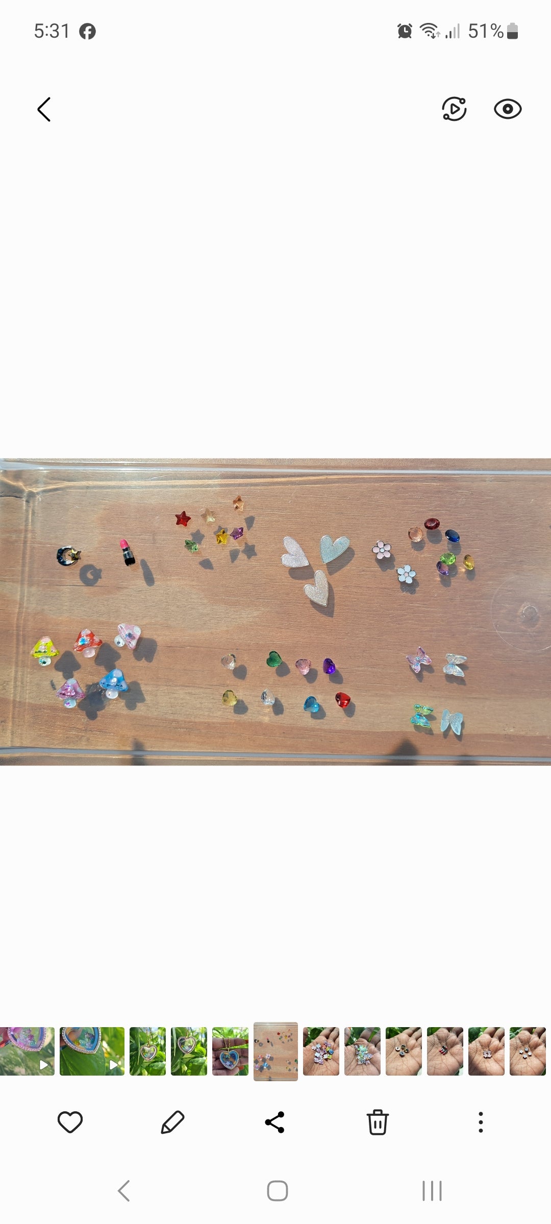 Floating Charms Heart Rhinestones Pendant Locket Stainless Steel Necklace
