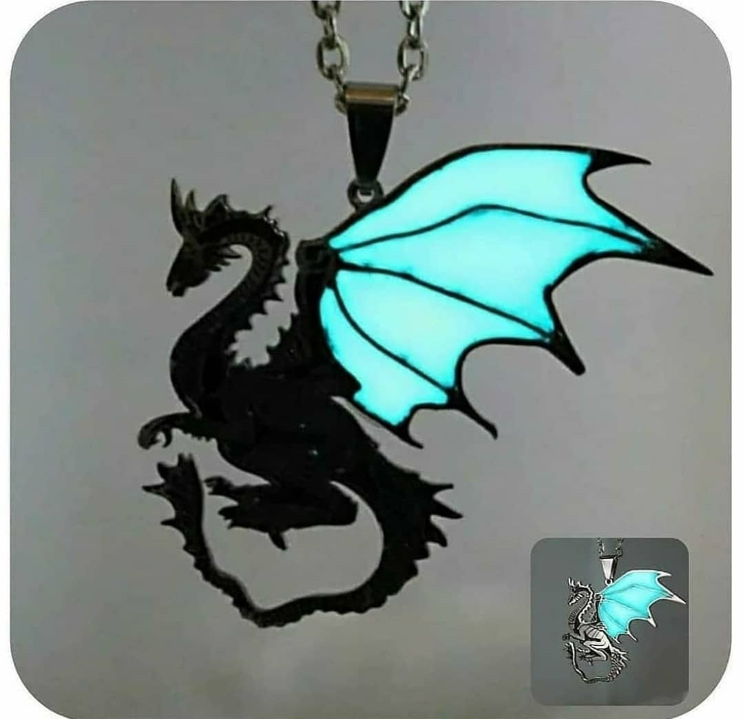 Dragon Glow In Dark (GID) Stainless Steel Necklace