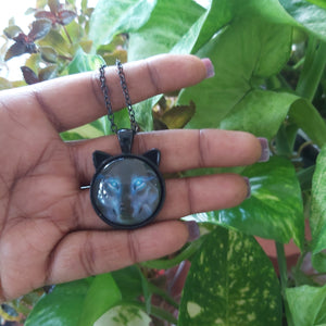 Wolf Cabochon Fashion Necklace