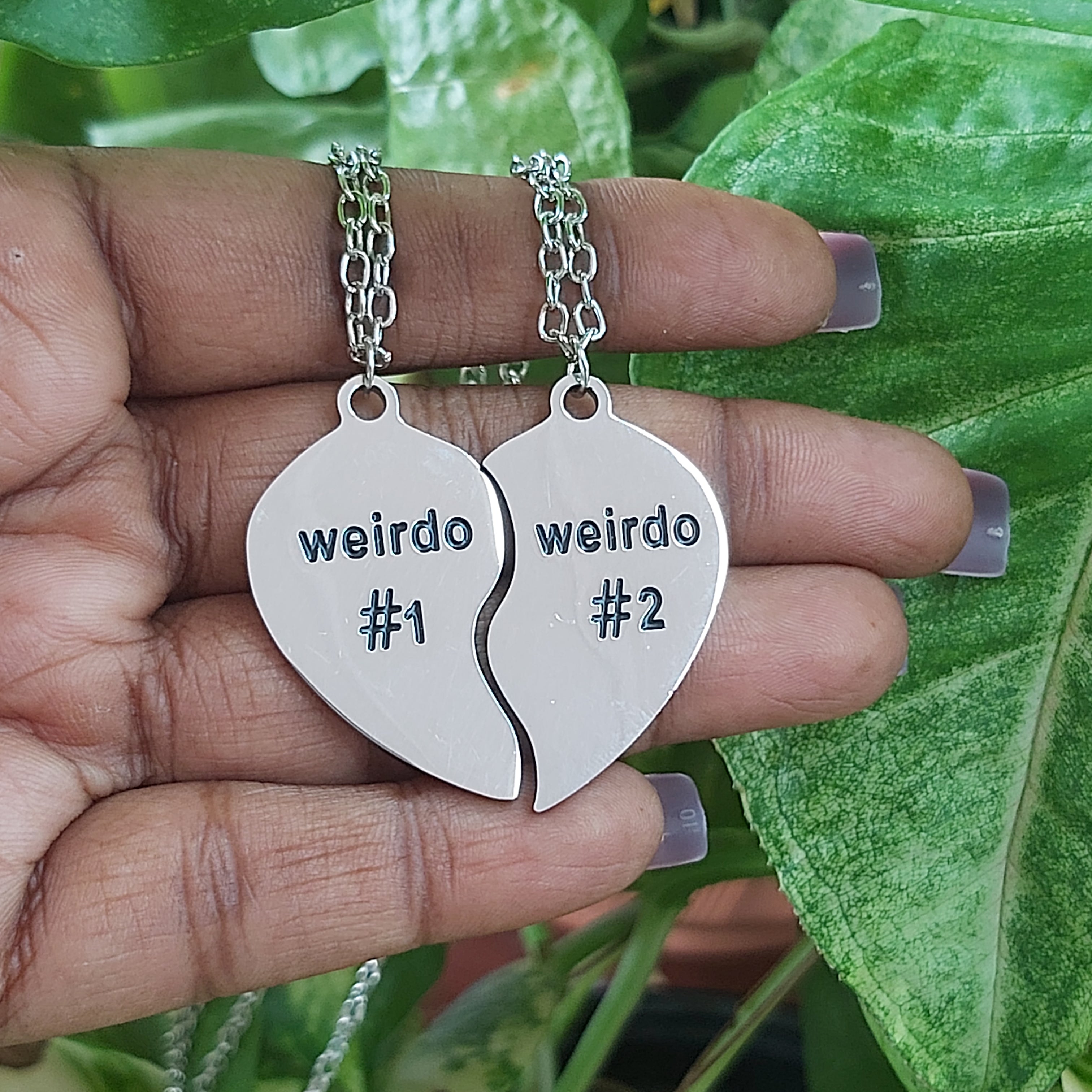 Couples Weirdo1&2, One/Only Infinity Heart Stainless Steel Necklaces