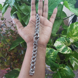 Curb Cuban Link Totem Knot Stainless Steel Bracelet