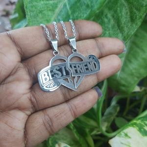 Best Friends/Besties Heart Stainless Steel Necklaces