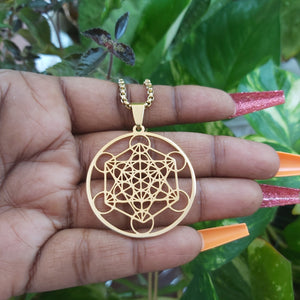 Heart Chakra, Yoga Reiki Healing Balancing Stainless Steel Necklace