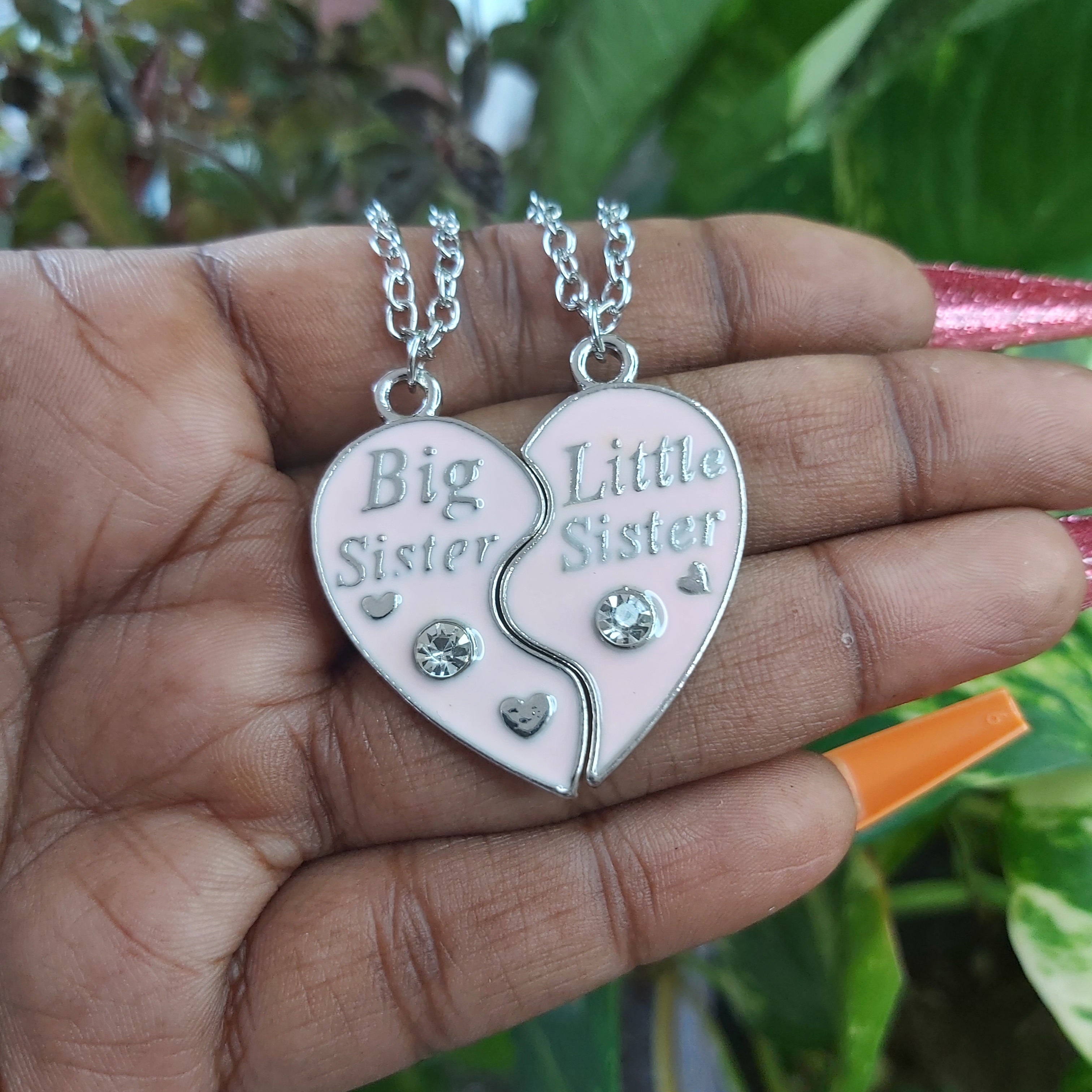 Big/Little Sister Heart Fashion Necklaces