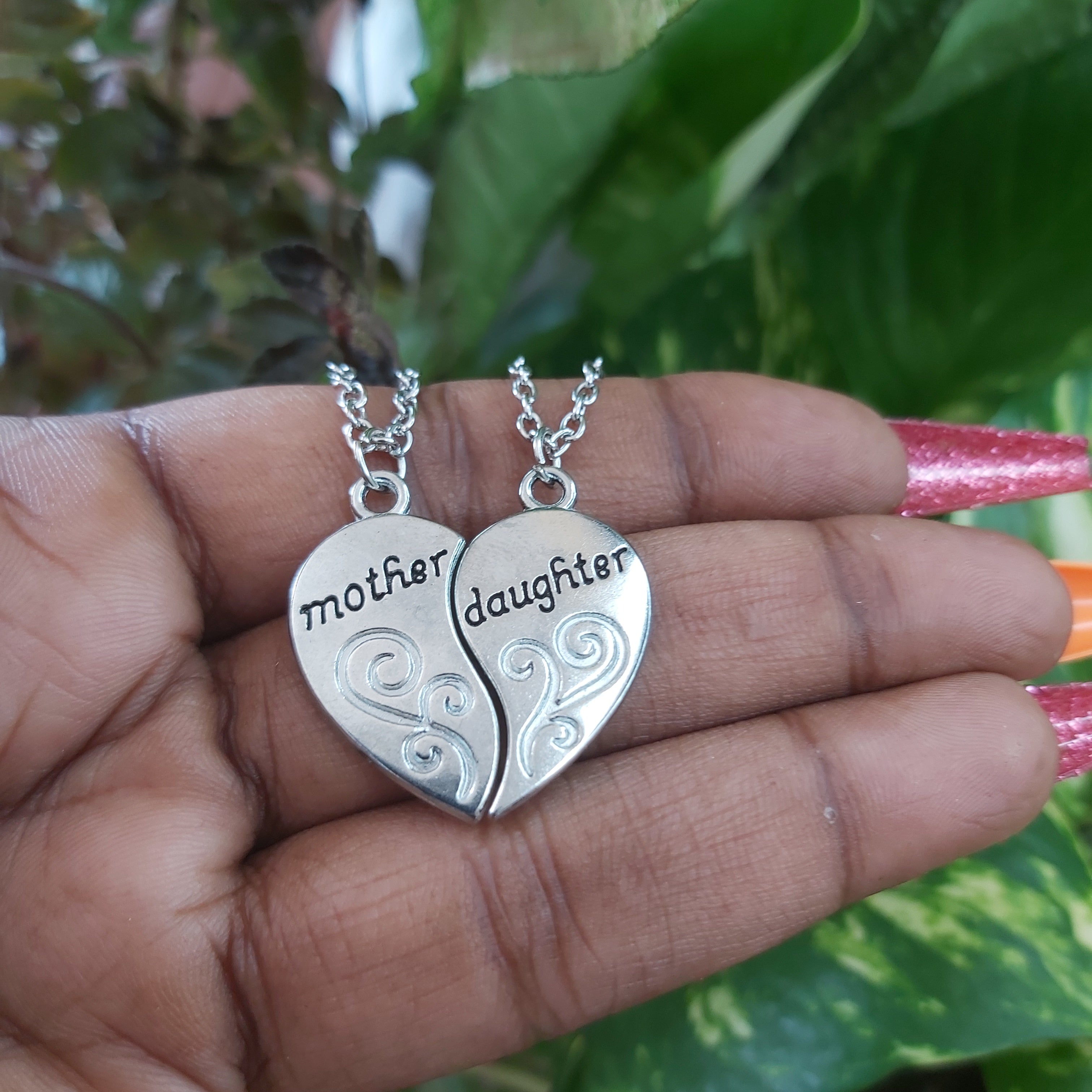 Mother Daughter Heart Fashion Necklaces