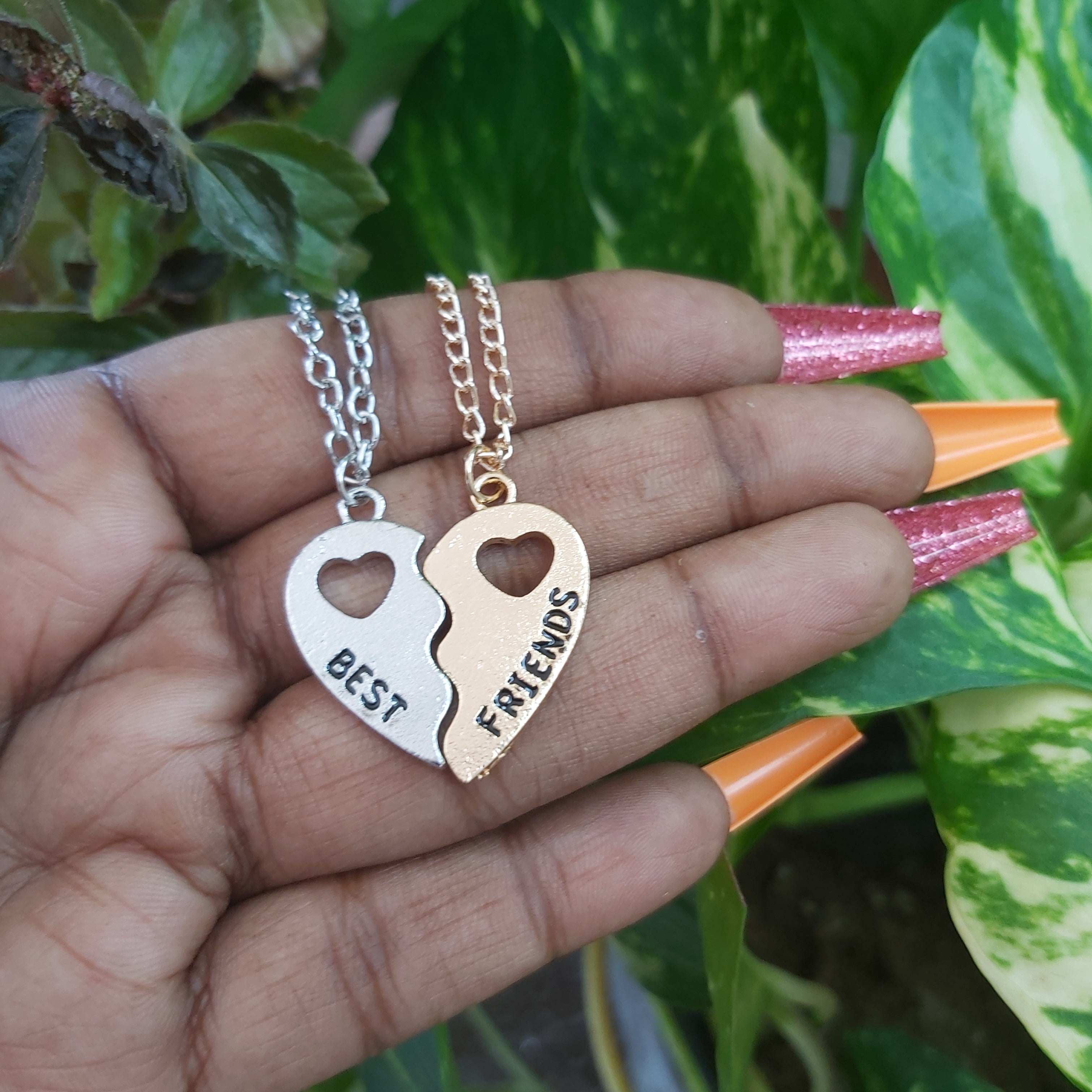 Best Friends / Besties Heart Puzzle Fashion Necklaces