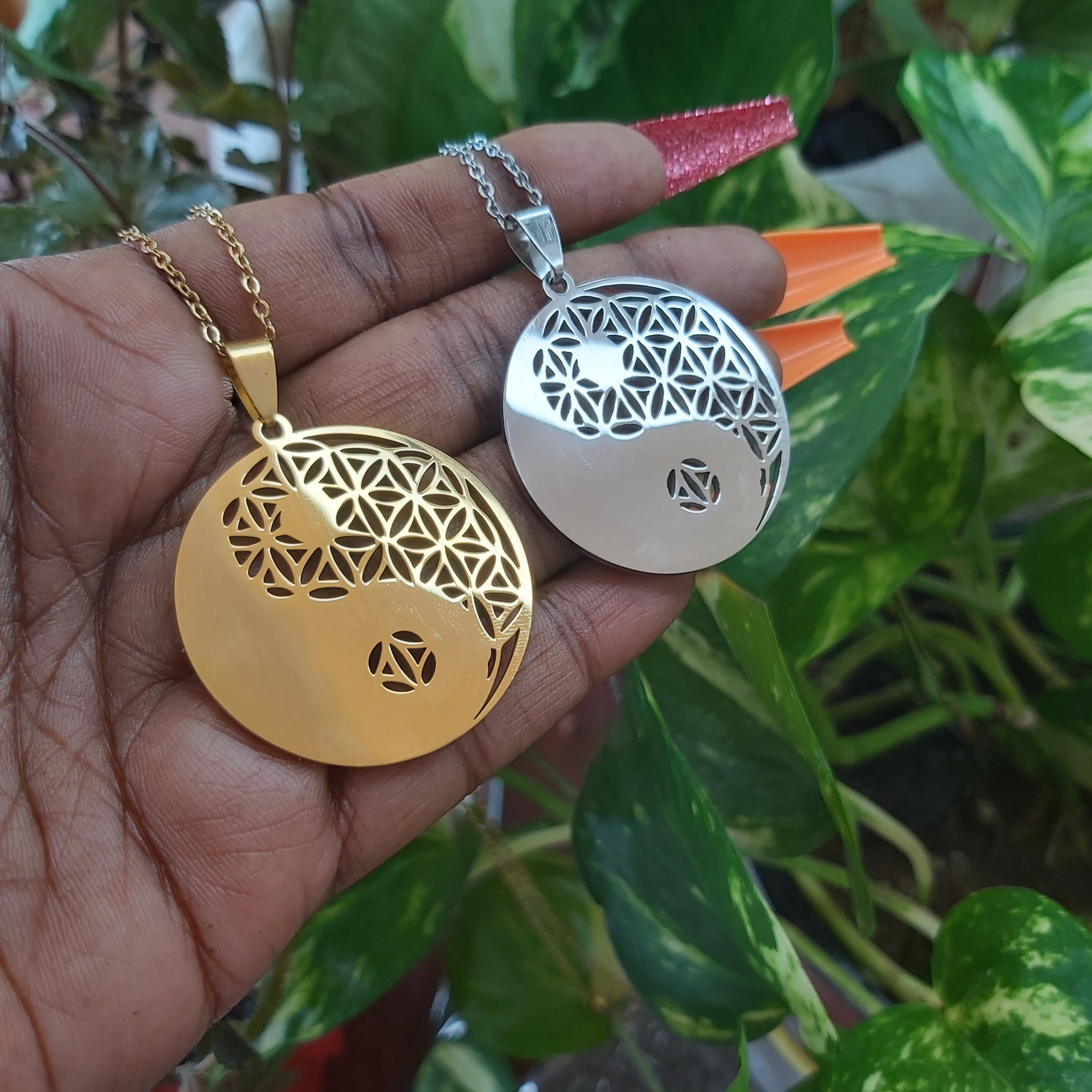 Yin-Yang Stainless Steel Necklace