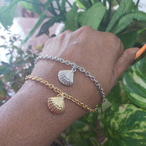 Wing/Rose, Tree of Life, Evil Eye, Shell/Clam, Crown Stainless Steel Bracelets