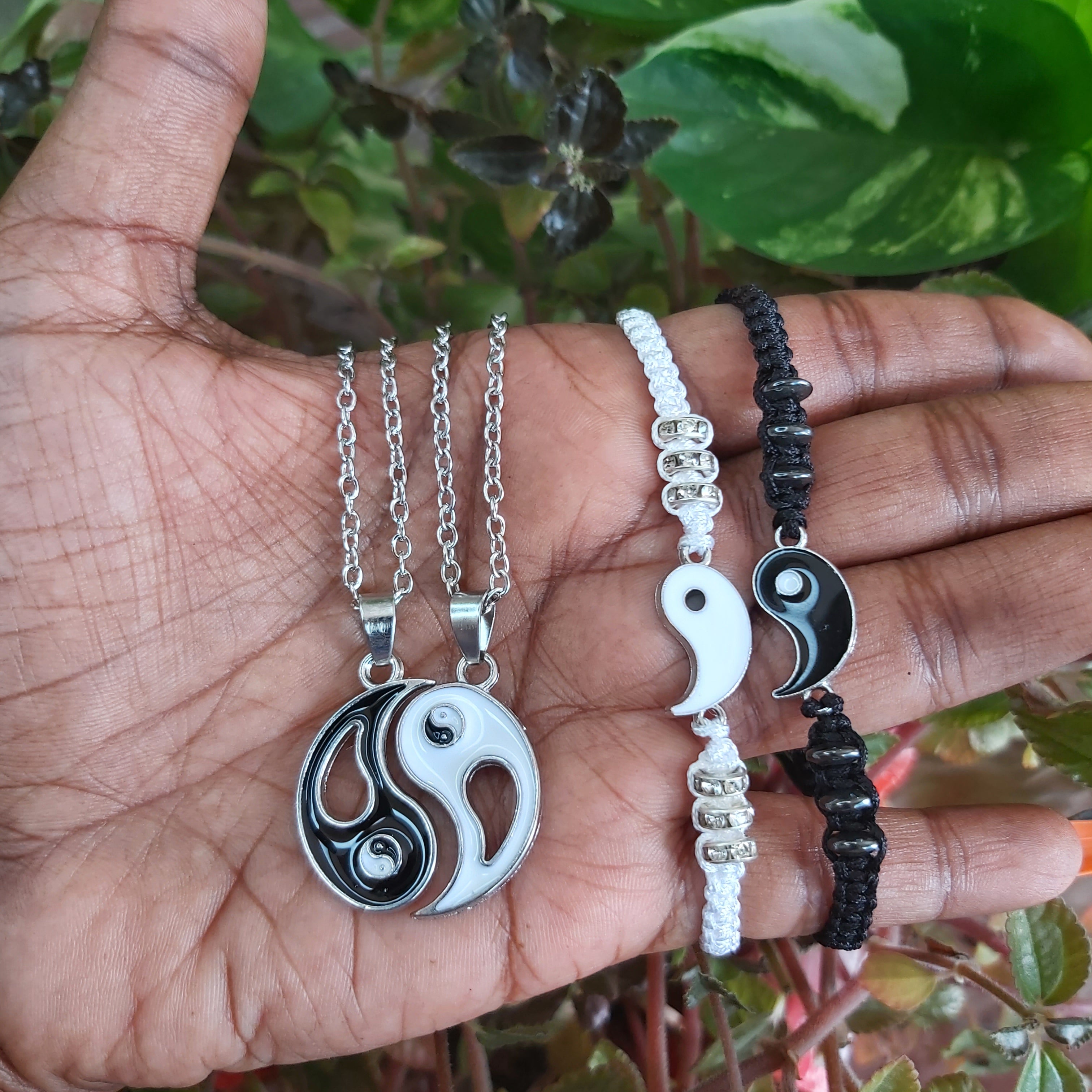 Yin-Yang Couples, Best Friends/Besties Fashion Necklace & Bracelet Sets