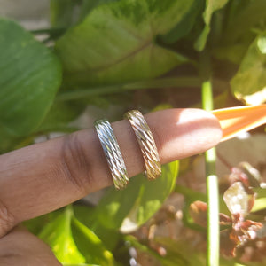 Patterned Stainless Steel Ring