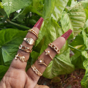Multi Pcs Fashion Ring Set