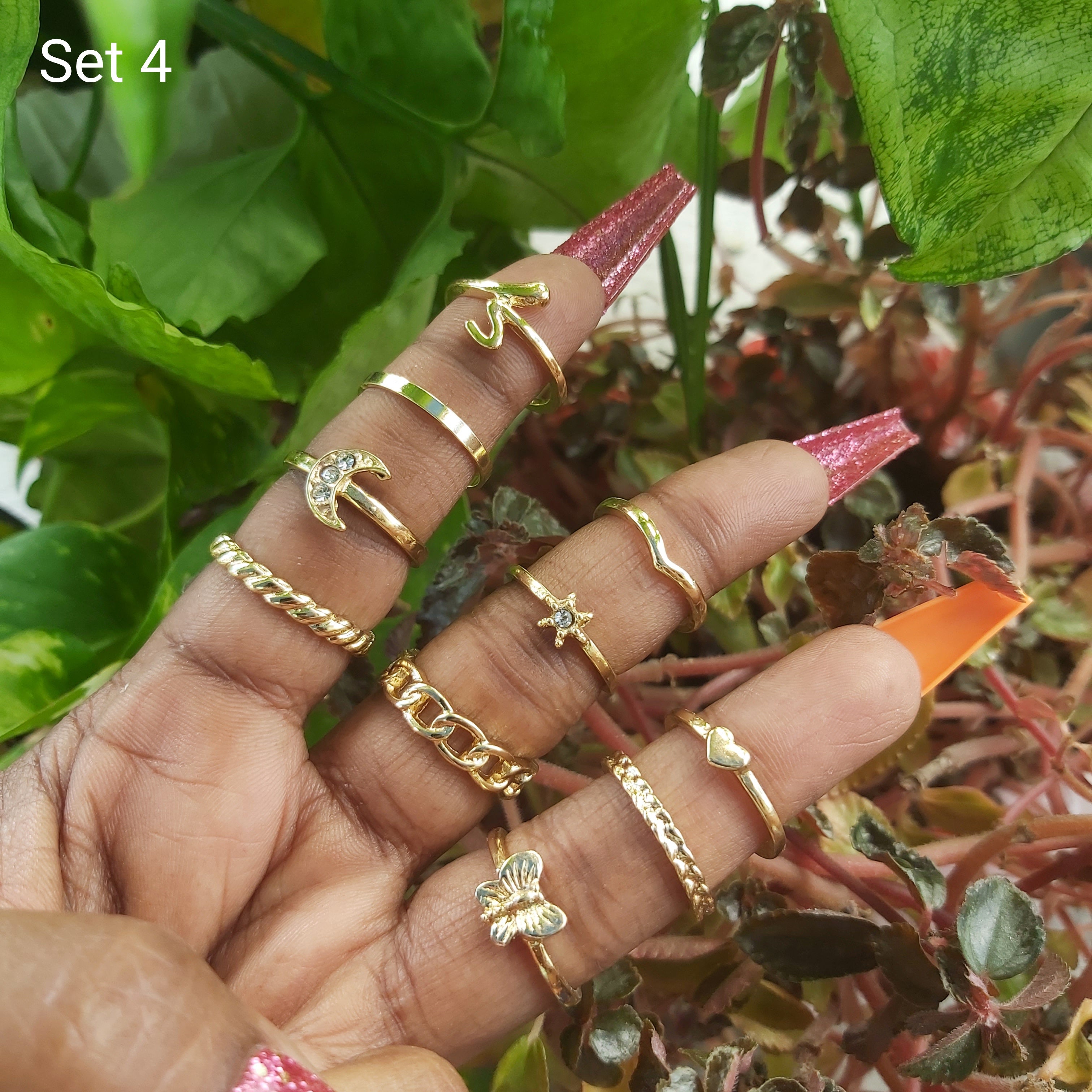 Multi Pcs Fashion Ring Set