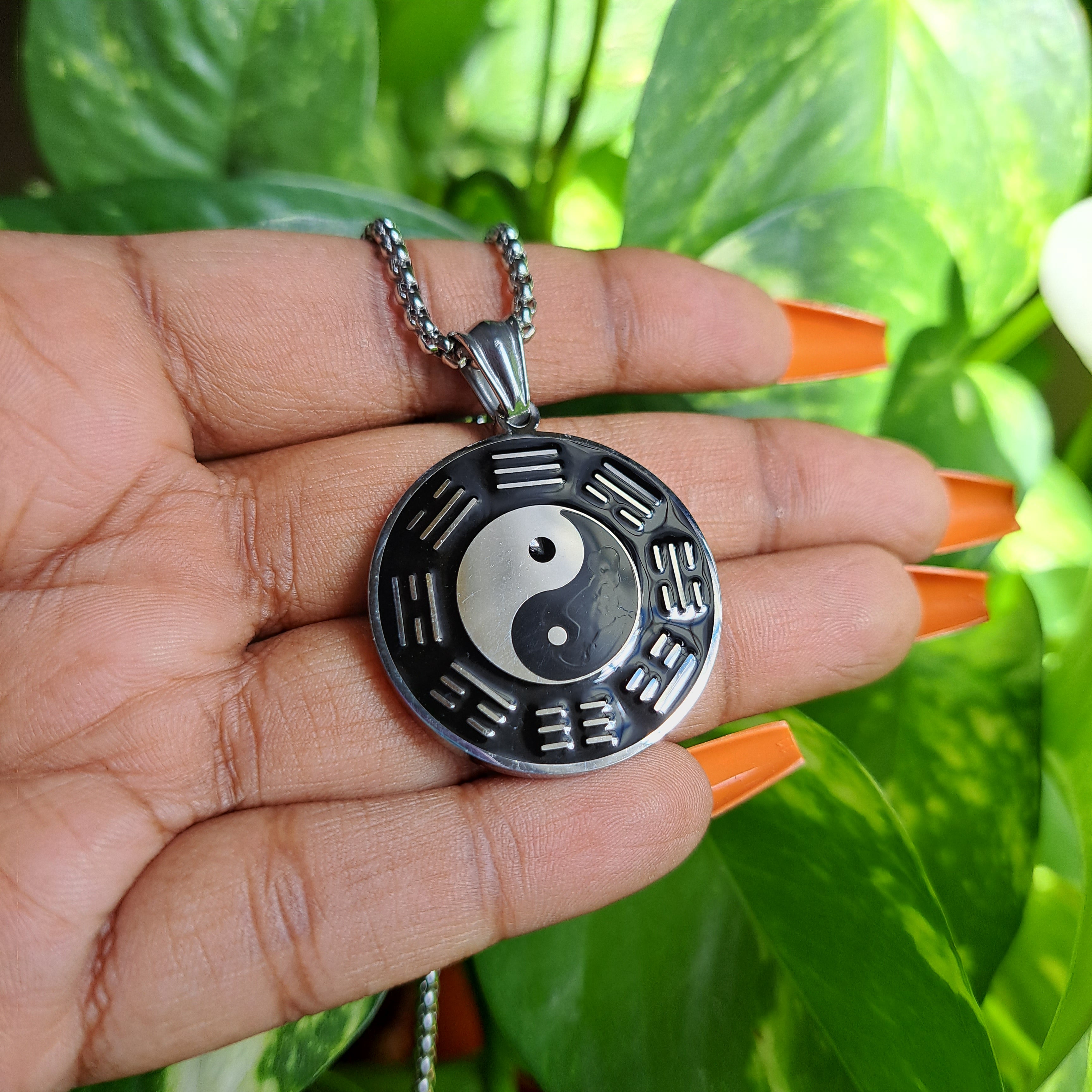 Yin-Yang Stainless Steel Necklace
