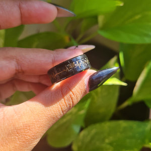 Heart Beat Pulse Stainless Steel 8mm Ring