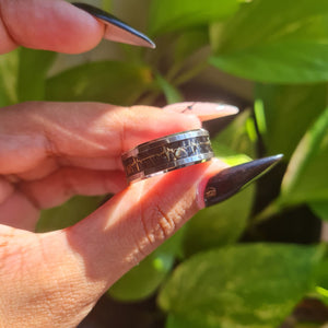Heart Beat Pulse Stainless Steel 8mm Ring