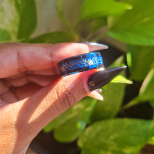 Heart Beat Pulse Stainless Steel 8mm Ring