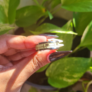 Heart Beat Pulse Glow in Dark Stainless 8mm Ring