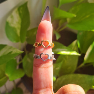 Heart Hollow Stainless Steel Ring
