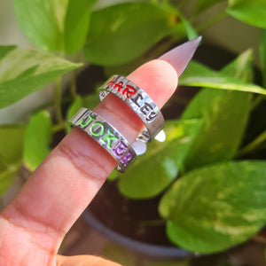 Couples Joker/Harley Stainless Steel Silver 6mm Rings
