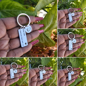 Drive Safe Letter Heart Stainless Steel Key Chain